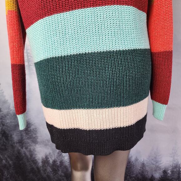 For the Republic Striped Multicolor Shimmer Knit Sweater | Women's Large - Picture 11 of 13